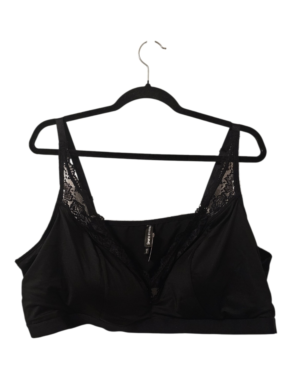 Black Torrid Women's Lightly Lined Microfibre Plunge Bralette